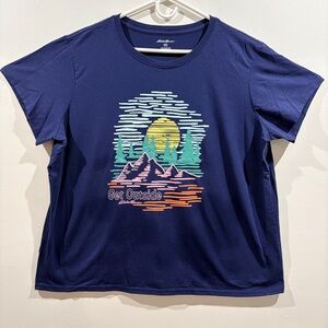 Eddie Bauer Outdoor Adventure Tee Blue Size XXL